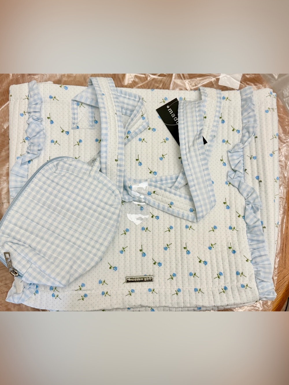 Madden girl quilted cotton tote - Picture 7 of 7